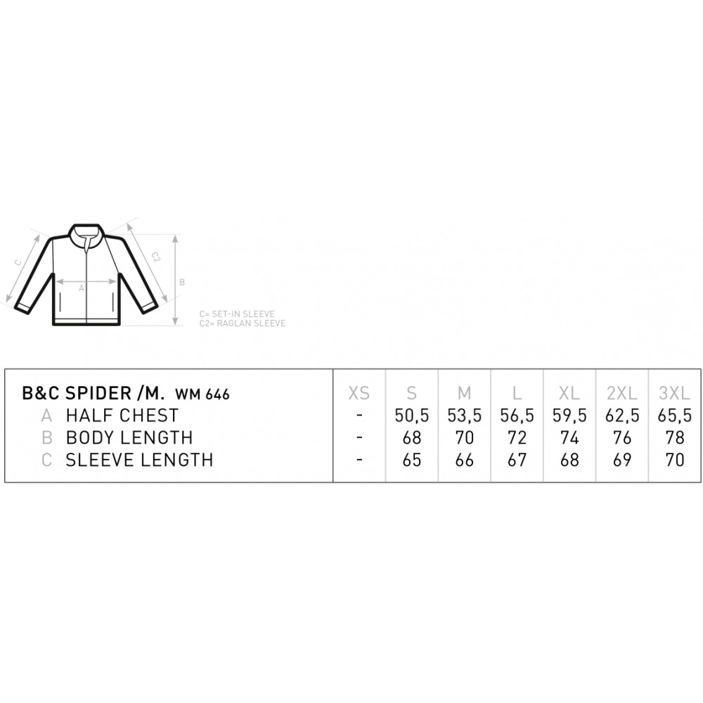Ανδρική Ζακέτα Φούτερ B&C, SPIDER