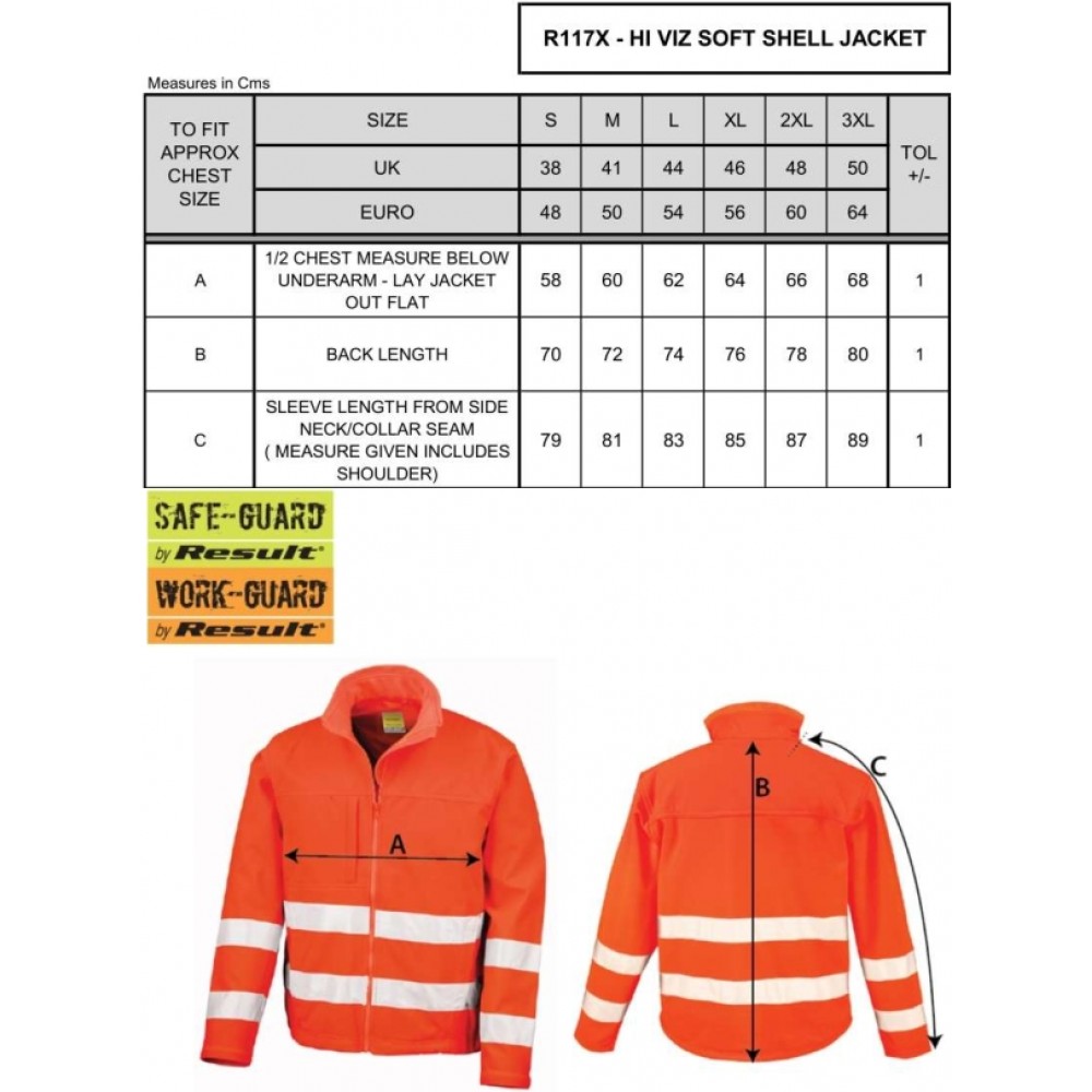 Μπουφάν Hi-Viz Result Safe-Guard, SOFT SHELL R117X